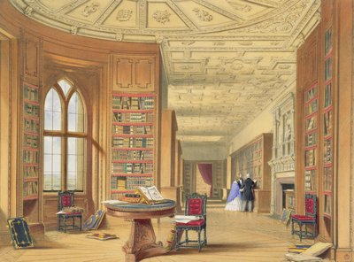 The Library, Windsor Castle by James Baker Pyne